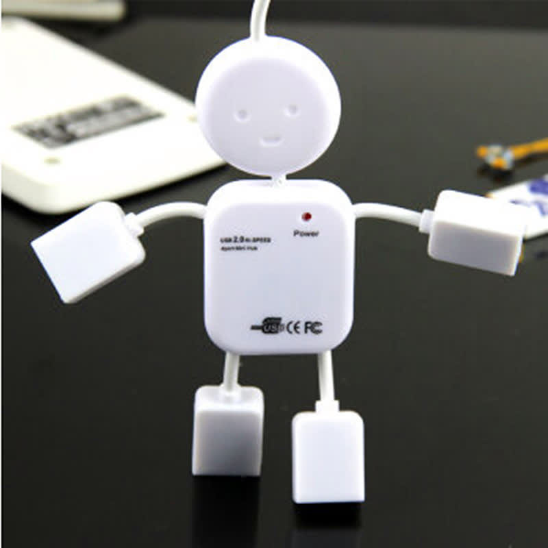 人形USB2.0扩展器 一拖四分线器 可爱小人USB集线器