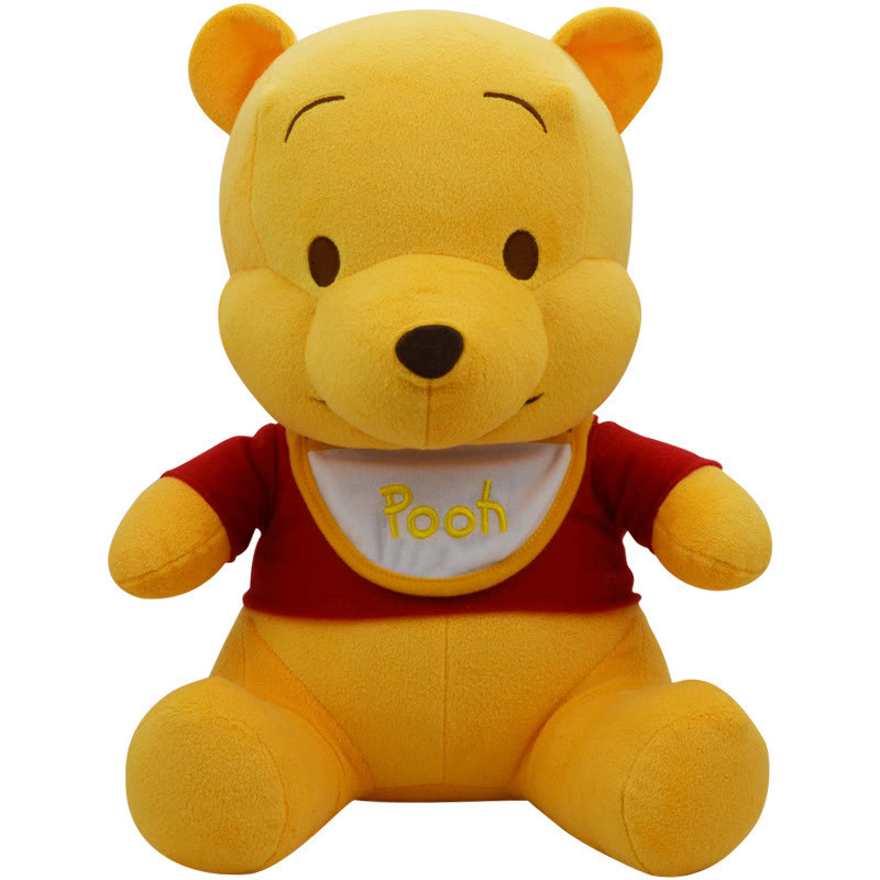 迪士尼授权毛绒公仔娃娃儿童玩具创意礼品床头装饰摆件围兜维尼熊