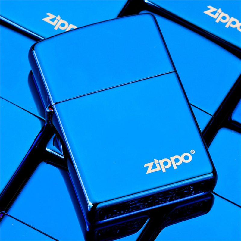 芝宝（ZIPPO）打火机 黑冰蓝冰纯铜防风礼盒装