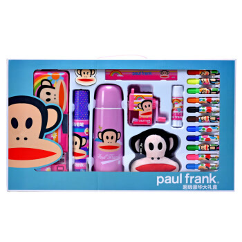 大嘴猴（Paul Frank）小学生文具礼盒套装女童文具大礼包儿童学习用品节日生日开学礼物 PKY8213粉色