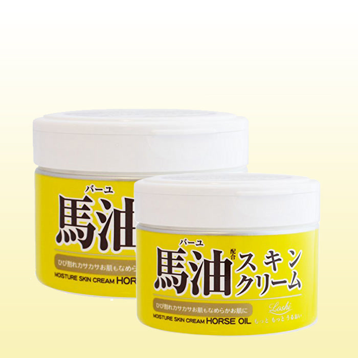 日本Loshi 北海道马油面霜膏220g*2 止痒抗敏嫩肤