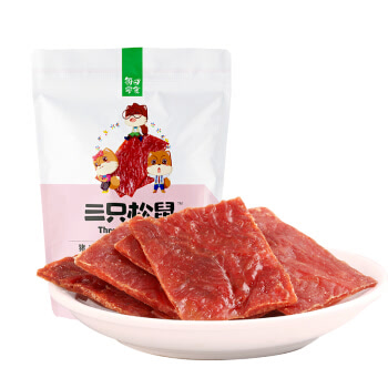 三只松鼠肉干肉脯靖江特产休闲零食猪肉脯100g/袋