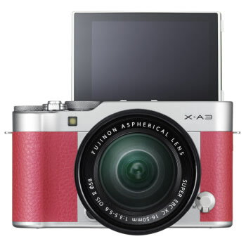 富士微单（FUJIFILM）X-A3/XA3 XC16-50 玫红色 微单/照相机 2420万像素 180度多点触摸屏 WIFI遥控 USB充电