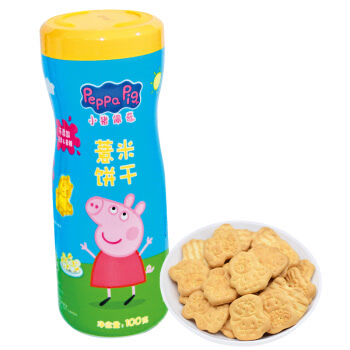 小猪佩奇 Peppa Pig 薏米饼干 宝宝零食 饼干 罐装 100g