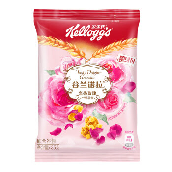 家乐氏 (Kellogg′s) 水果麦片 谷兰诺拉 恋香玫瑰什锦 即食谷物早餐35g