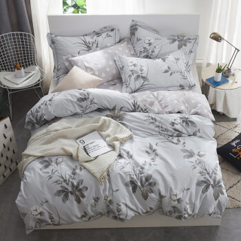 北极绒 纯棉四件套床上用品 全棉套件床单被套 含香 1.5/1.8米床适用