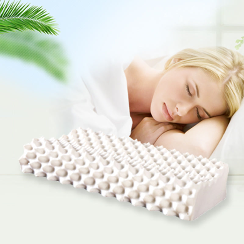 乳胶枕头泰国天然原料颈椎枕成人大颗粒按摩枕保健枕护颈枕