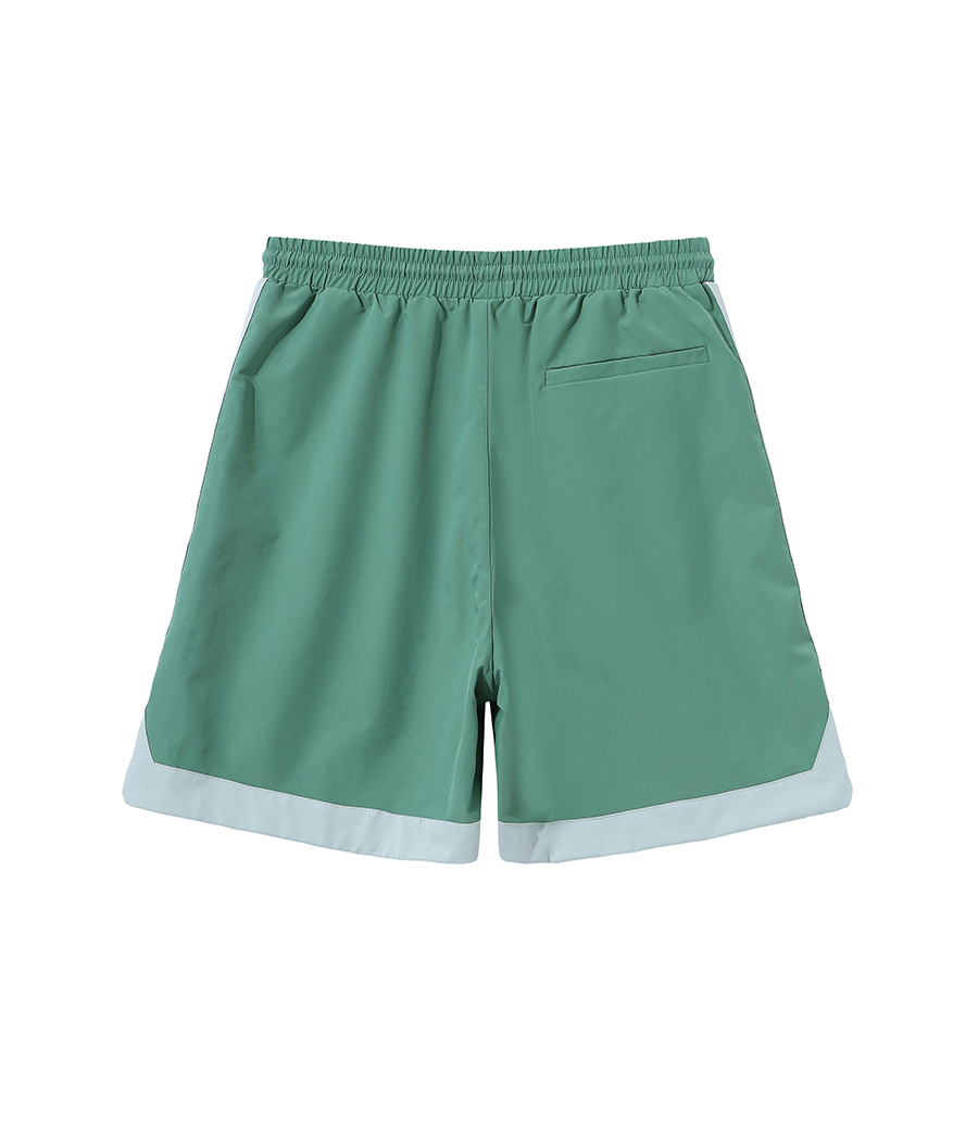 内购-FOURTRY绿色拼色反光篮球运动短裤21SS03GR37X