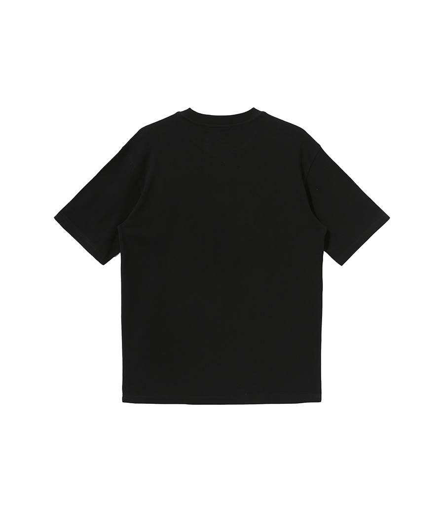 FOURTRY黑色拉浆logo T恤 21SS01BK34X