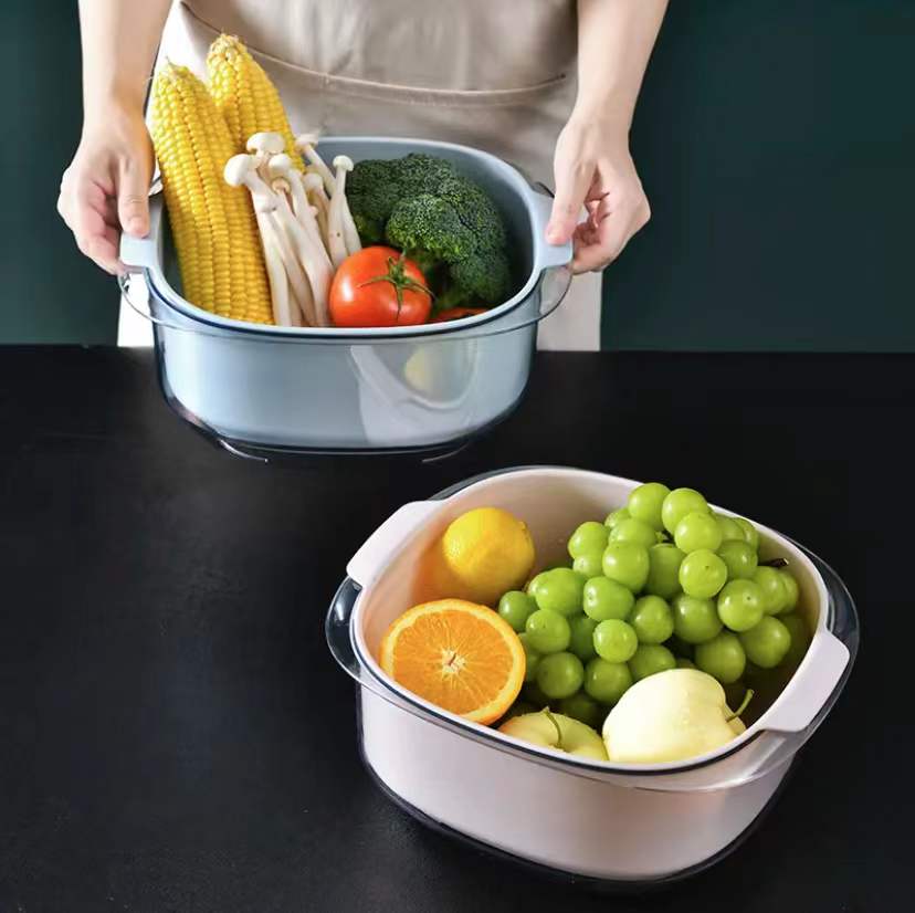 双层家用厨房洗菜盆沥水篮洗菜篮洗菜篓水果盘洗水果蔬菜洗菜神器